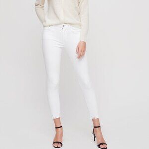 AGOLDE White‎ Sophie  Crop Sanction Distressed Ankle Jeans Size 24 NWT